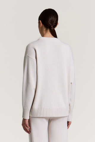 Maglia in lana vergine, seta e cashmere