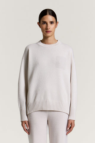 Maglia in lana vergine, seta e cashmere