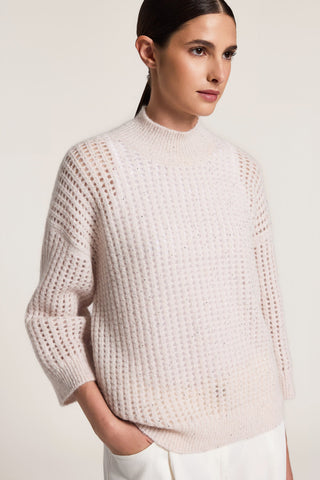 Maglia in alpaca, lana e mohair