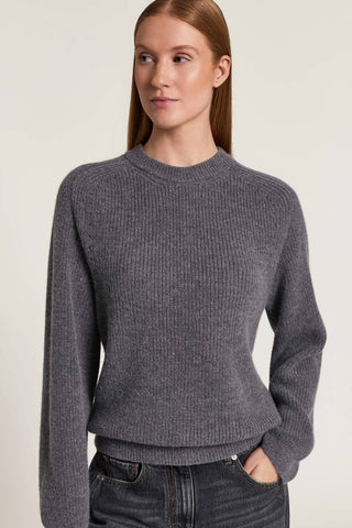 Maglia in filato d'alpaca e micro paillettes