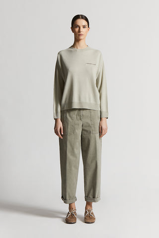 Pure cashmere crew-neck jumper with lurex