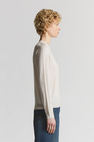 Cashmere and silk crew-neck jumper
