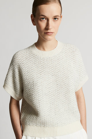 Lurex and blown alpaca jumper