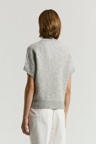 Lurex and blown alpaca jumper