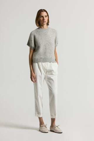 Lurex and blown alpaca jumper
