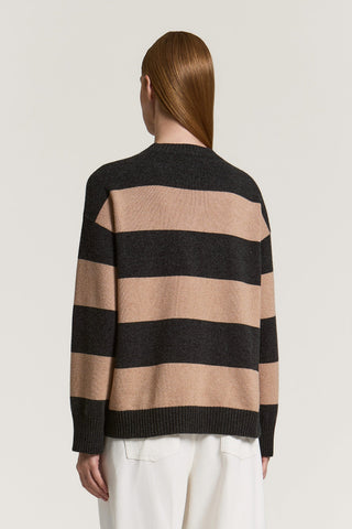 Maglia polo in lana, seta e cashmere