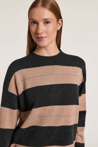 Maglia polo in lana, seta e cashmere