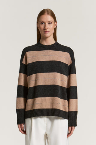 Maglia polo in lana, seta e cashmere