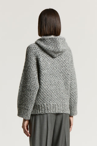 Felpa in filato di alpaca e paillettes