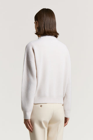 Cardigan in lana, seta e cashmere
