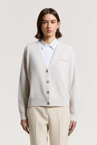 Wool, silk and cashmere cardigan