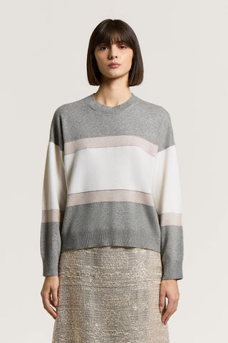 Maglia in lana, seta, cashmere e lurex