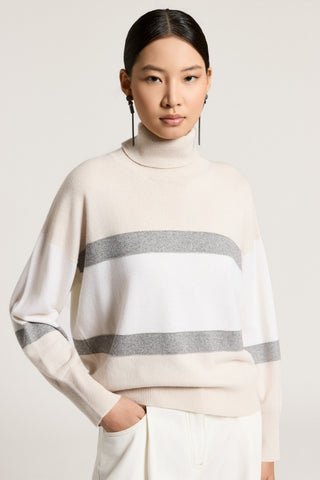 Maglia in lana seta, cashmere e lurex