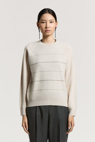 Wool, silk and cashmere sweater