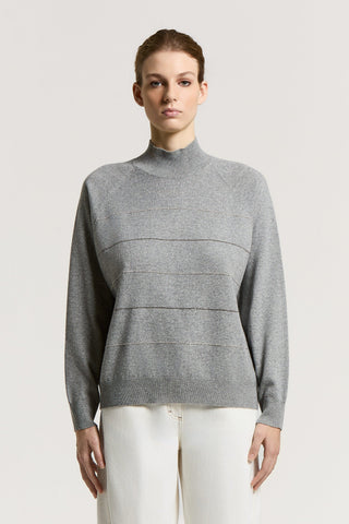 Wool, silk and cashmere sweater