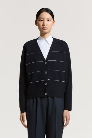 Wool, silk and cashmere cardigan
