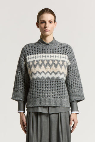 Alpaca, wool and mohair-blend tricot sweater