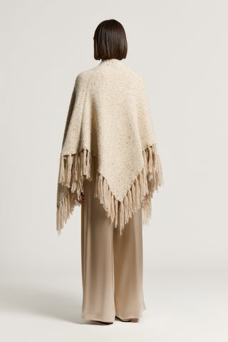 Mantella in alpaca, lana e paillettes