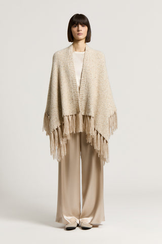 Mantella in alpaca, lana e paillettes