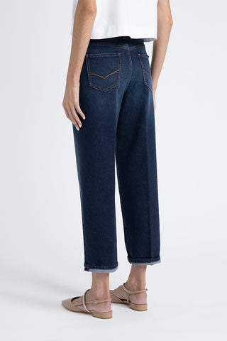 Stretch denim cotton trousers  