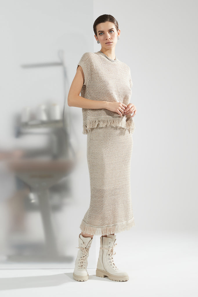 Linen and cotton skirt  