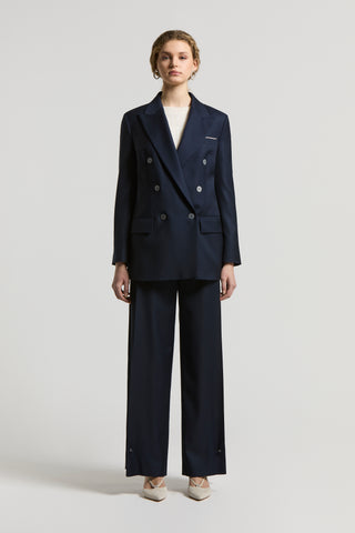 Pure wool twill trousers