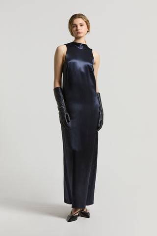 Shiny viscose satin dress