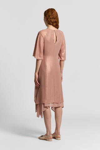 Laminated georgette dress