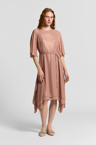 Abito in georgette laminata