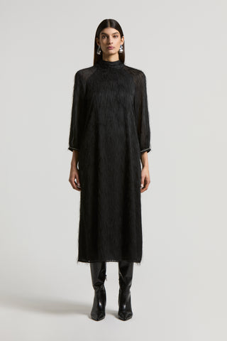 Fil coupé jacquard dress
