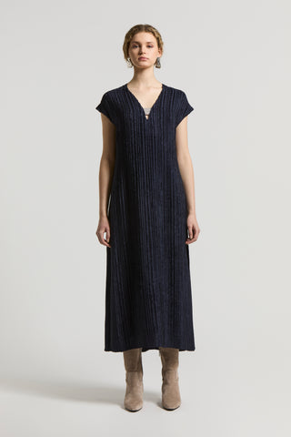 Viscose velvet dress