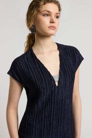Viscose velvet dress