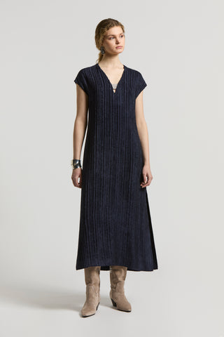Viscose velvet dress