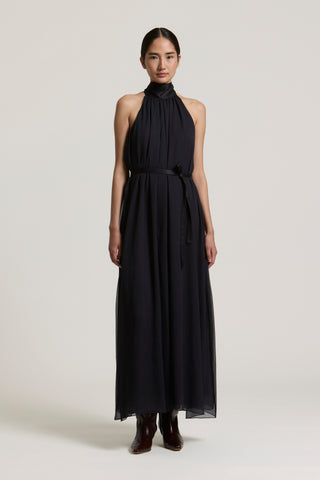 Long light creponne dress