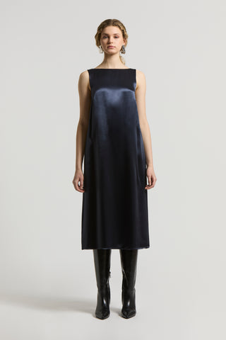 Shiny viscose satin dress