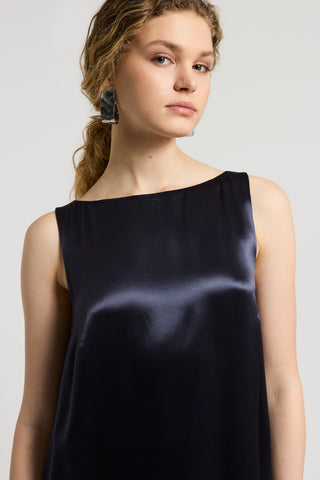 Shiny viscose satin dress