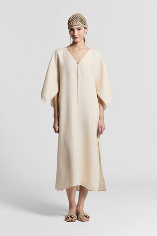 Lightweight pure linen canvas dress