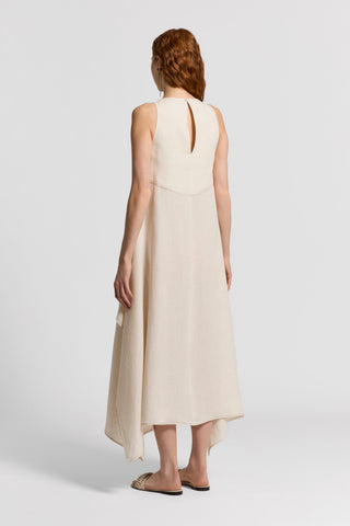 Lightweight pure linen canvas dress