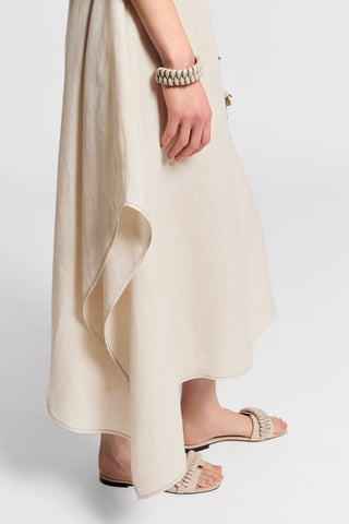 Lightweight pure linen canvas dress