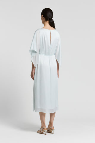 Fluid crepon satin dress