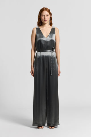 Shiny satin jumpsuit