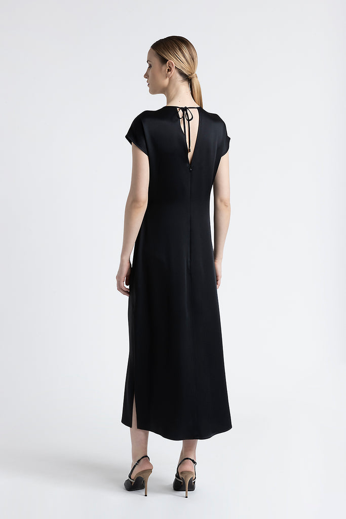 Round neck midi dress  