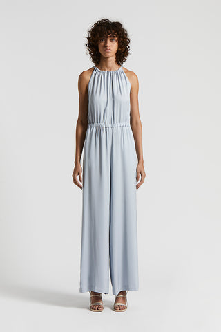 Viscose jumpsuit with side slit