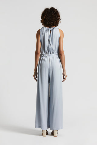 Viscose jumpsuit with side slit