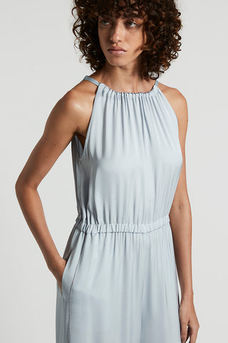 Viscose jumpsuit with side slit