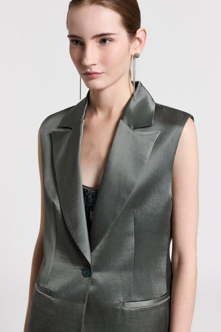 Viscose satin vest