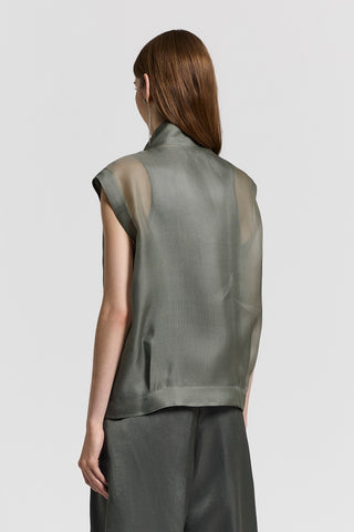 Silk gazar vest