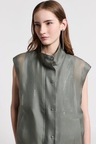 Silk gazar vest