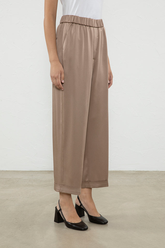 Viscose cady enver satin trousers  