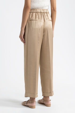 Viscose satin trousers  